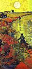 Vincent van Gogh The Red Vineyard at Arles detail painting